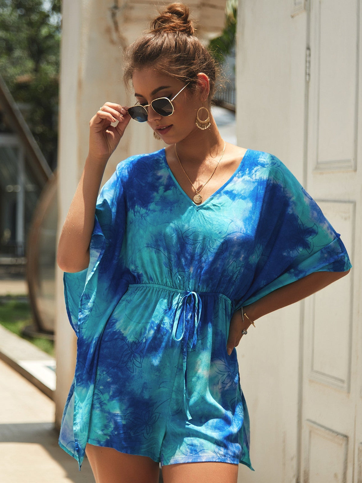Summer Bohemian Print Vacation Women'S Jumpsuit