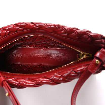 Calfskin Intrecciato Kalimero Cha-Cha Clutch Red