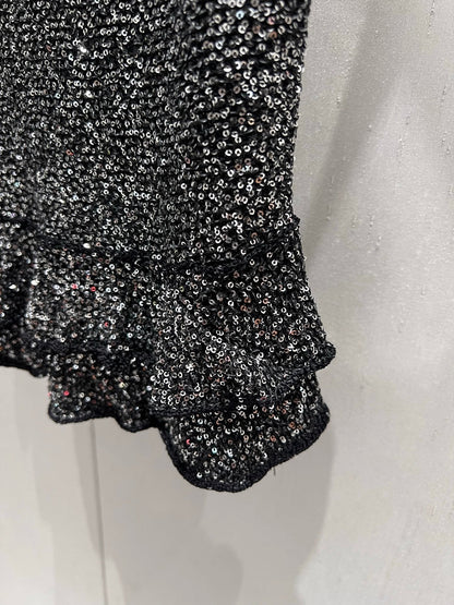 CC 25 Rhinestones Tank Top Black Polyamide