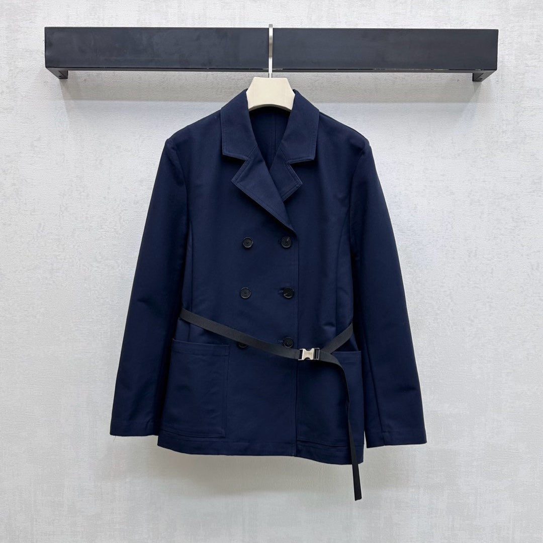 CD 26s Trench Coat Dark Blue Cotton 349778