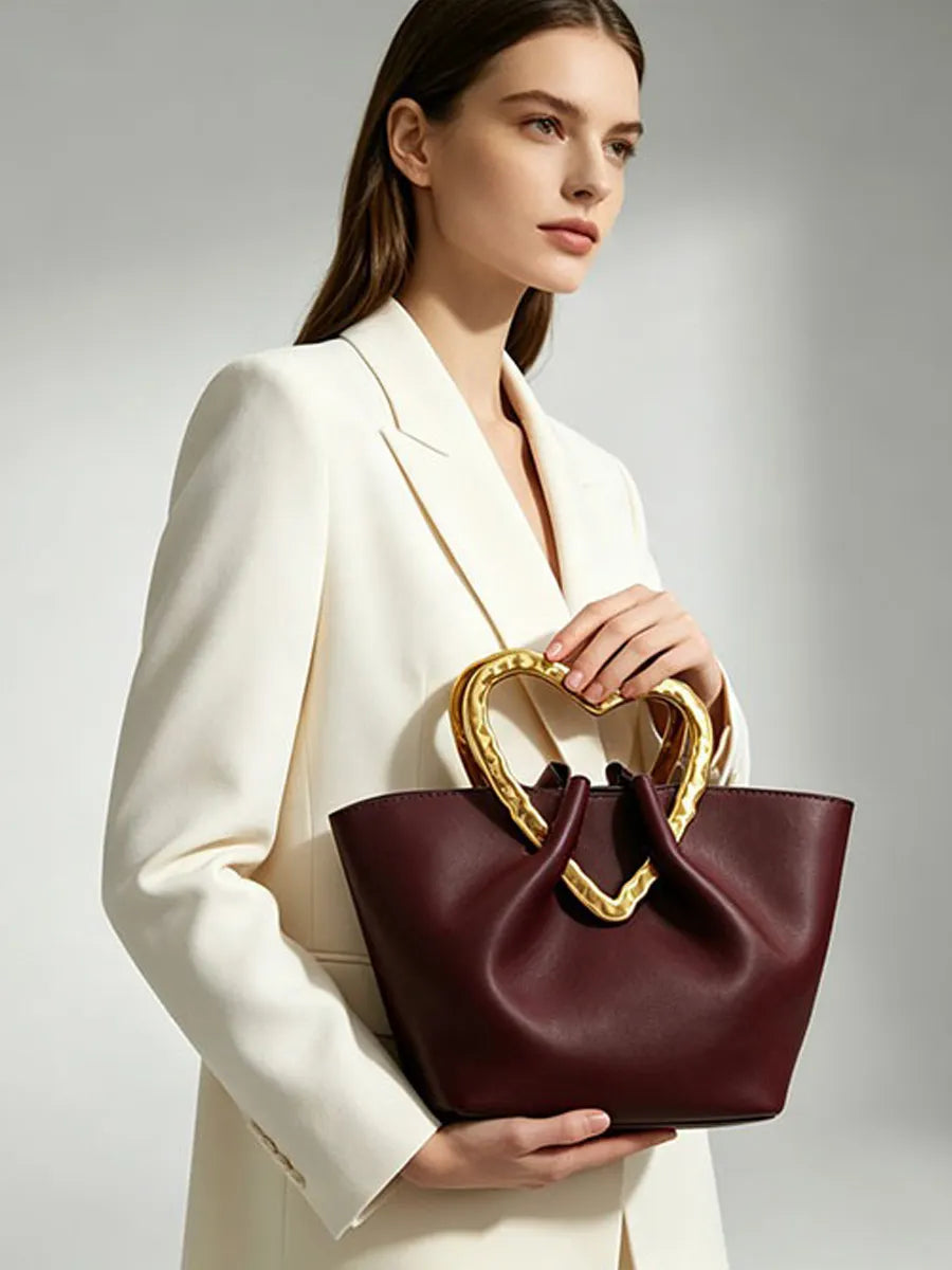 Sienna Exquisite Burgundy Soft Leather Tote Bag
