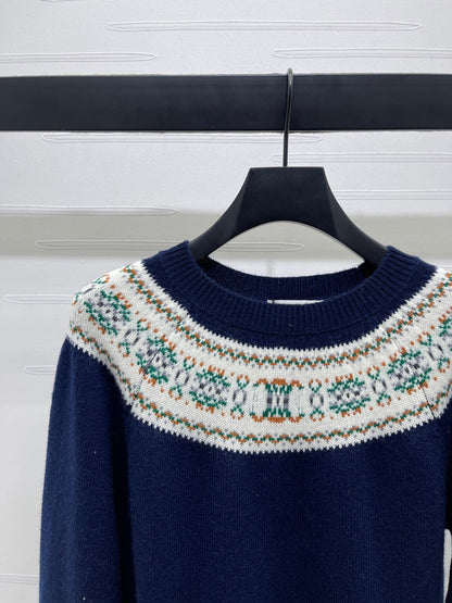 Celine 25 Patterned Sweater Cashmere 295598