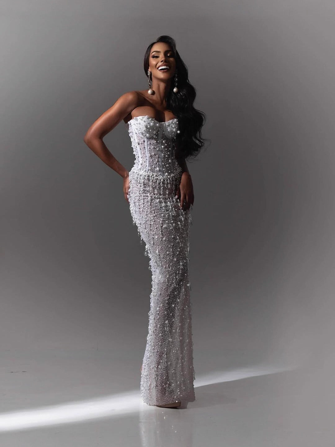 Backless Party Hip-wrapped Sequined Evening Dress