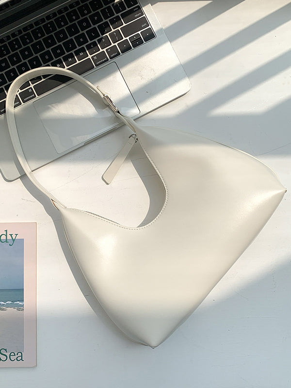 Geometric Split-Joint Zipper Shoulder Bags Handbags