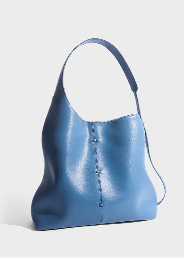 Soft Leather Tote Bag With Adjustable Shoulder Strap