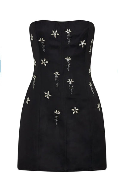 Savage Lust Strapless Mini Dress Black