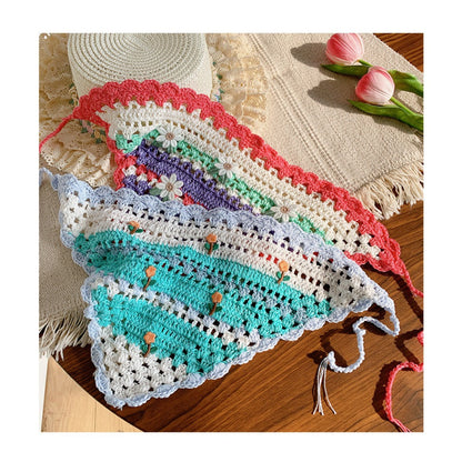 Haila - Dopamine Floral Triangle Headscarf  – Cheerful &amp; Stylish
