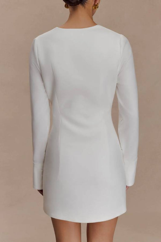Peplum Cotton Shirt Dress