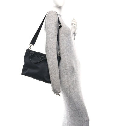 Nylon Vela East West Shopper Tote Black