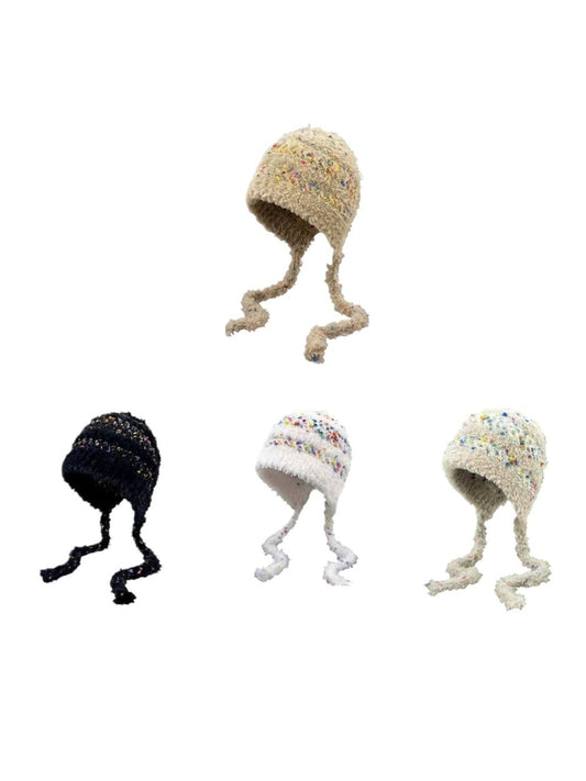 Haila - Winter Knitted Beanie with Colorful Speckled Patterns