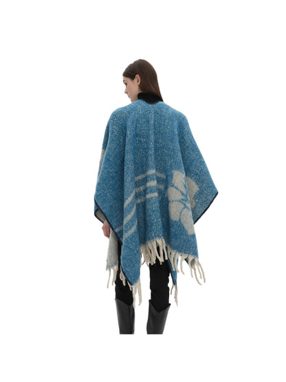 Scarvii - Floral Jacquard Winter Shawl Scarf