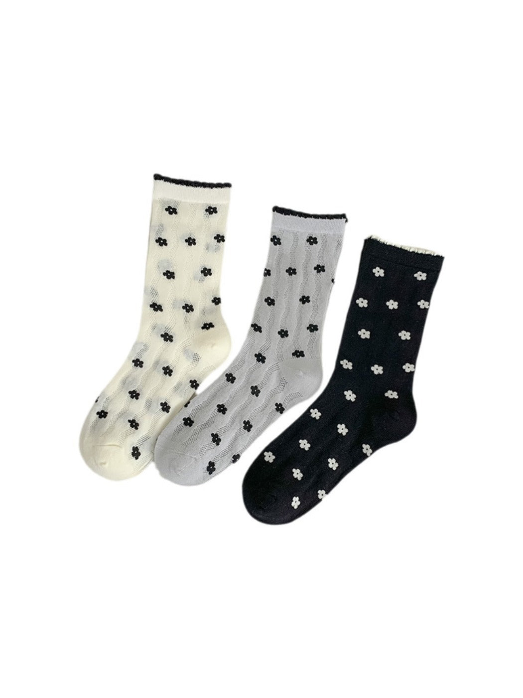 Rufia - Floral Lace Summer Socks - Sweet &amp; Breathable