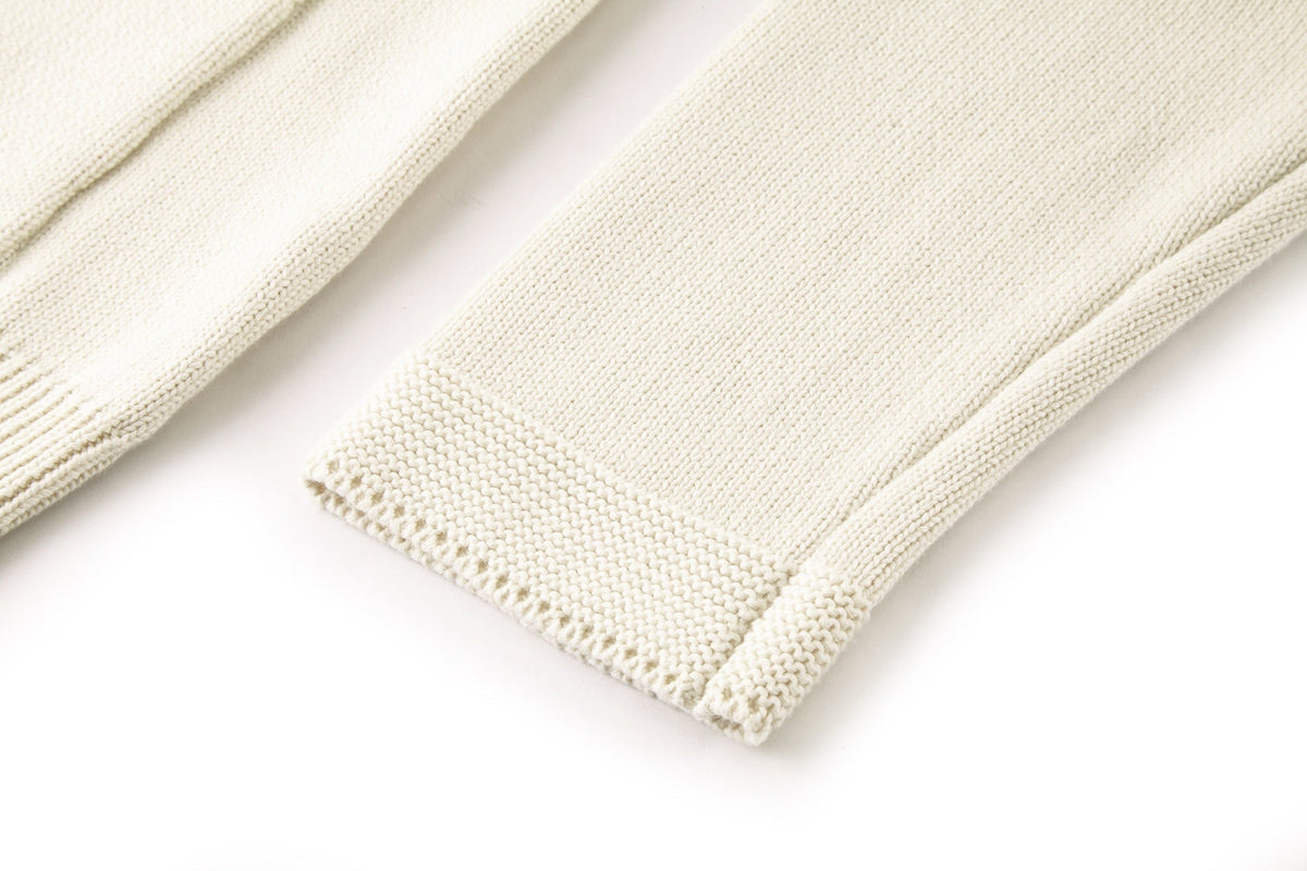 CD Pocket Cardigan White Cotton