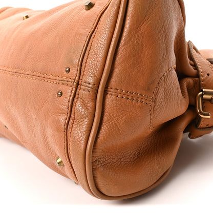 Calfskin Medium Paddington Satchel Tan