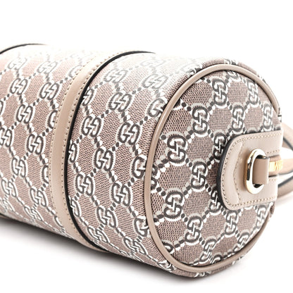 GG Shadow Monogram Ophidia Top Handle Bowler Bag Taupe
