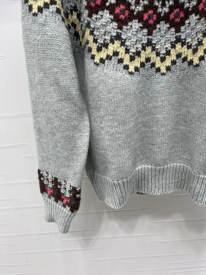 Chanel 2025 Sweater Gray Mix Colors Wool Nylon 319617