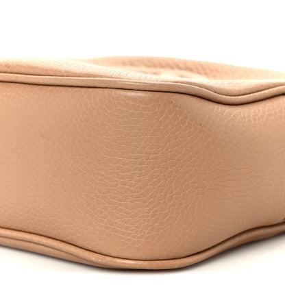 Pebbled Calfskin Small Soho Disco Bag Camelia