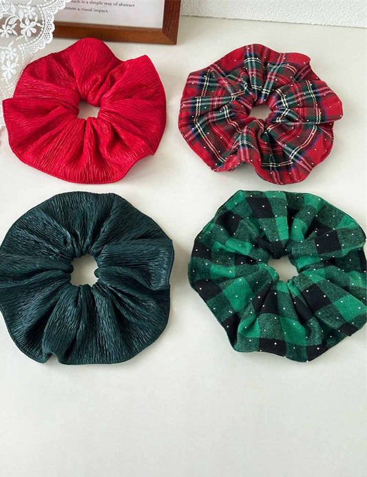 Christmas Classic Plaid Ponytail Holder Hair Tie