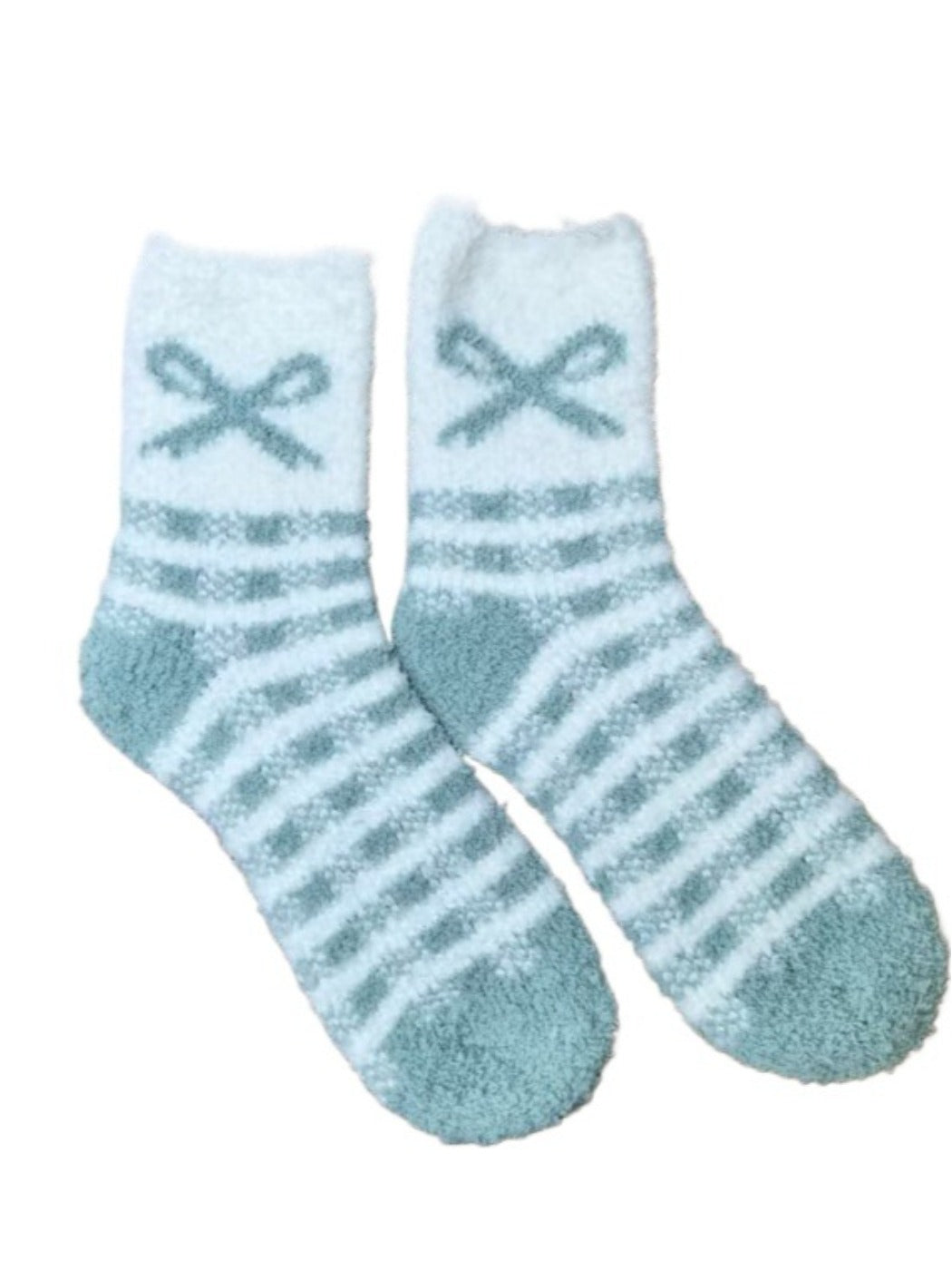 Rufia - Stripe Thickened Mid-calf Socks with Bow Patterns – 6 Colors