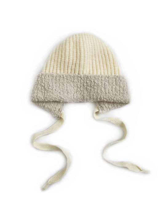 Haila - Knitted Beanie with Plush Trim &amp; Earflaps