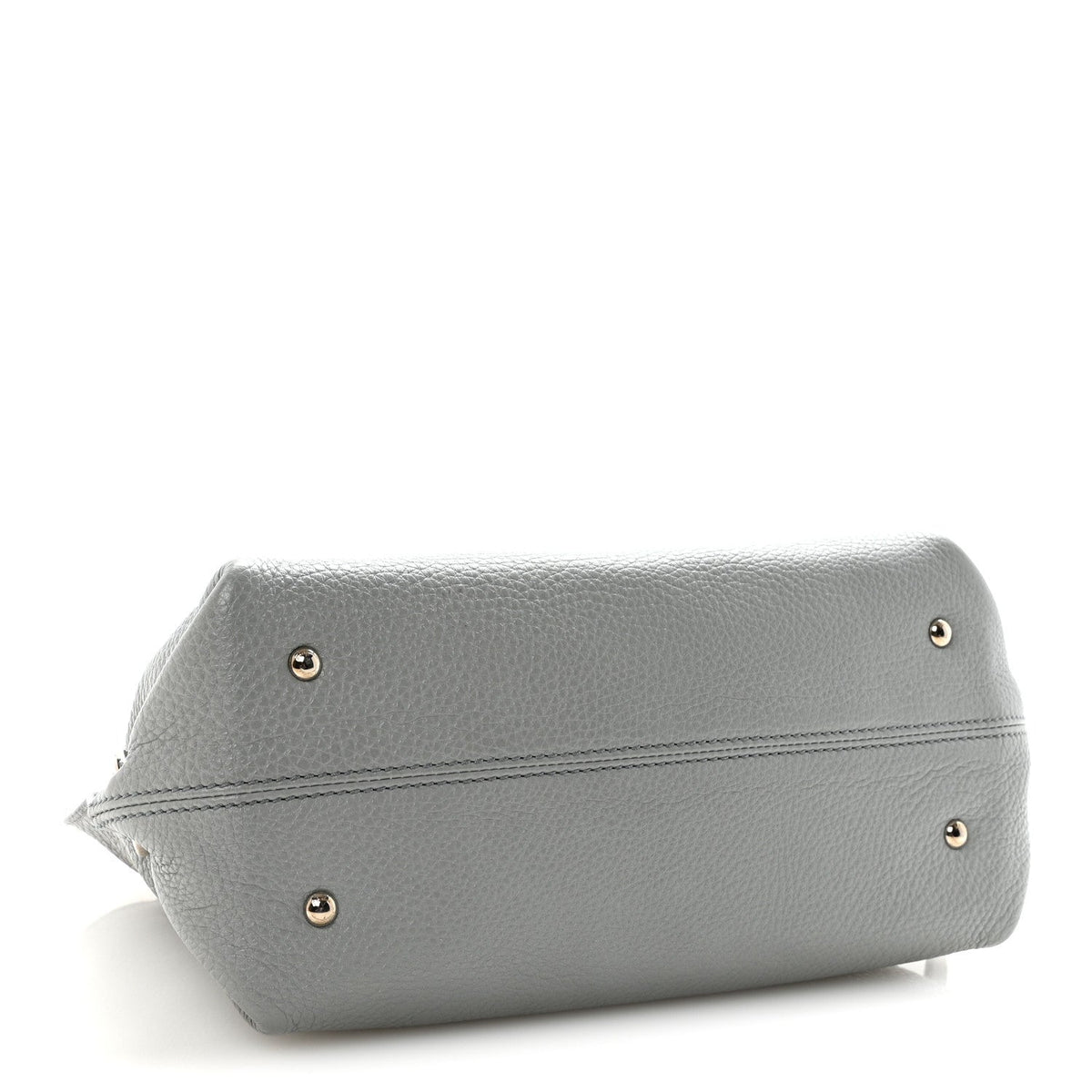 Grained Calfskin Sofia Satchel Grey