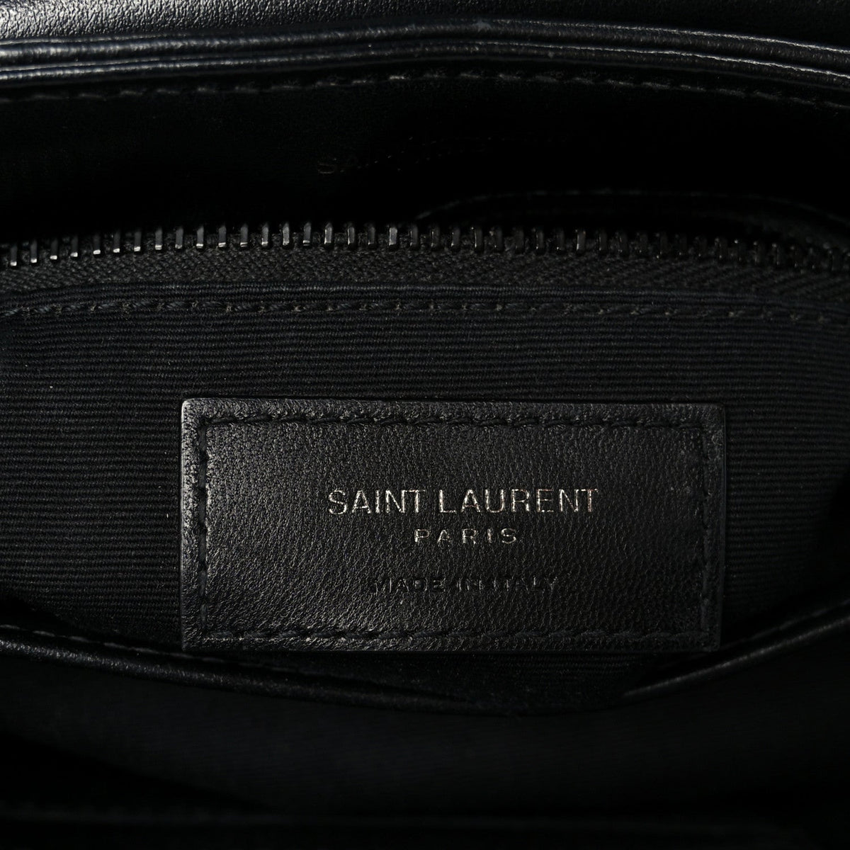 Calfskin Y Quilted Monogram Monochrome Toy Loulou Crossbody Bag Black