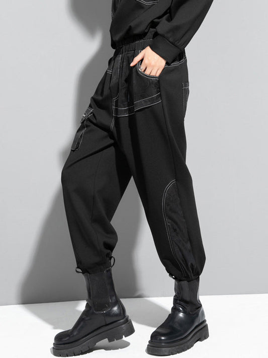 Fashion Loose Split-Joint Harem Pants