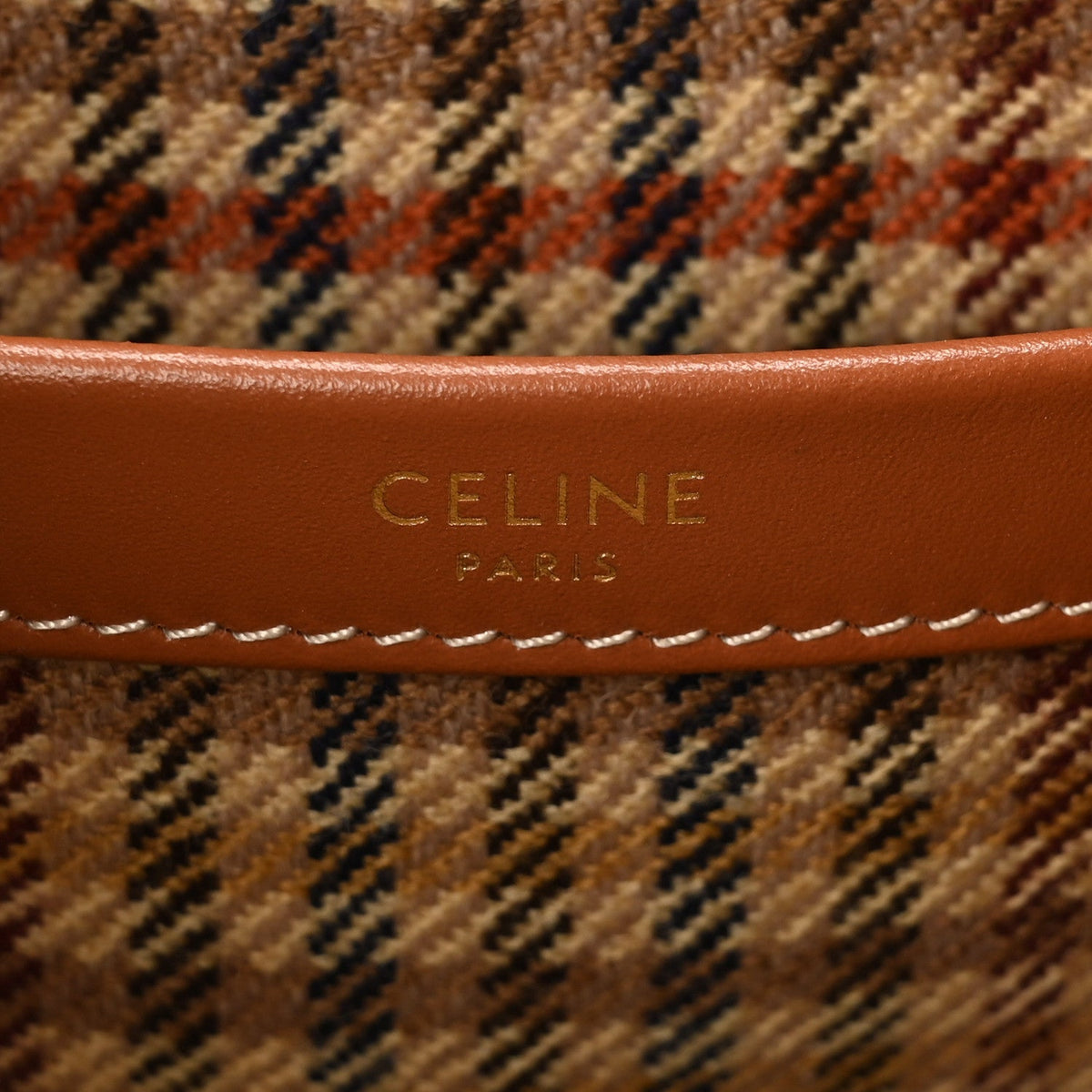 Tweed Calfskin Triomphe Small Multicolor