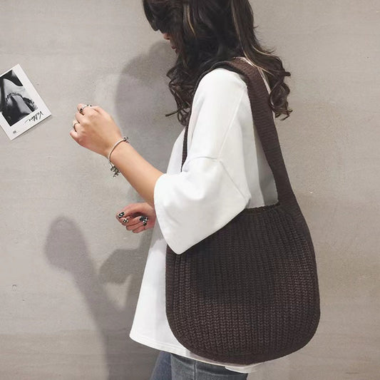 Crochet Tote Bag Stylish Shoulder Bag