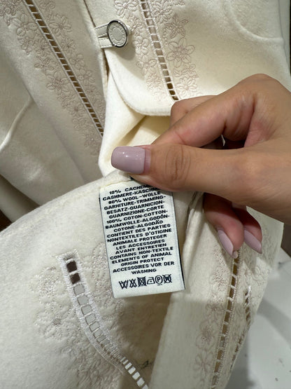 HM Couture Embroidered Cashmere  Long Coat
