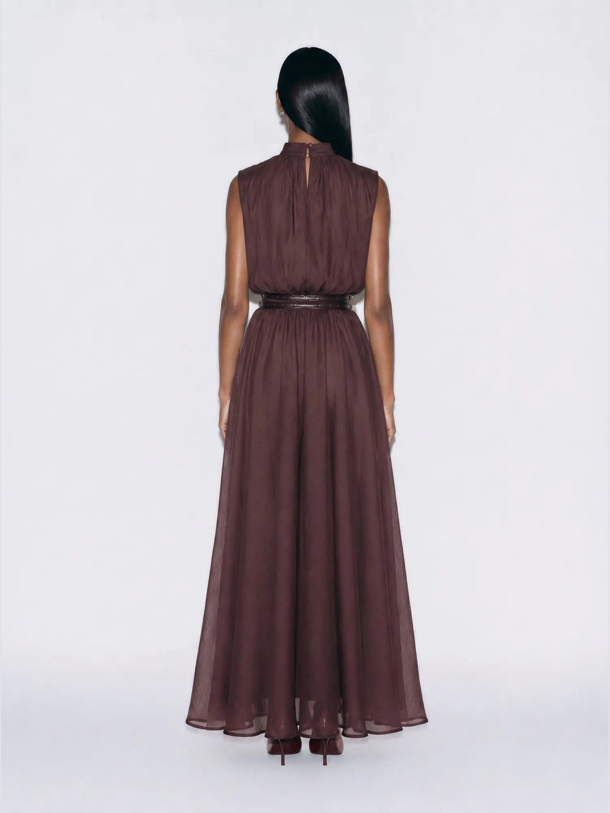 Callista Draped Sleeveless Maxi Dress