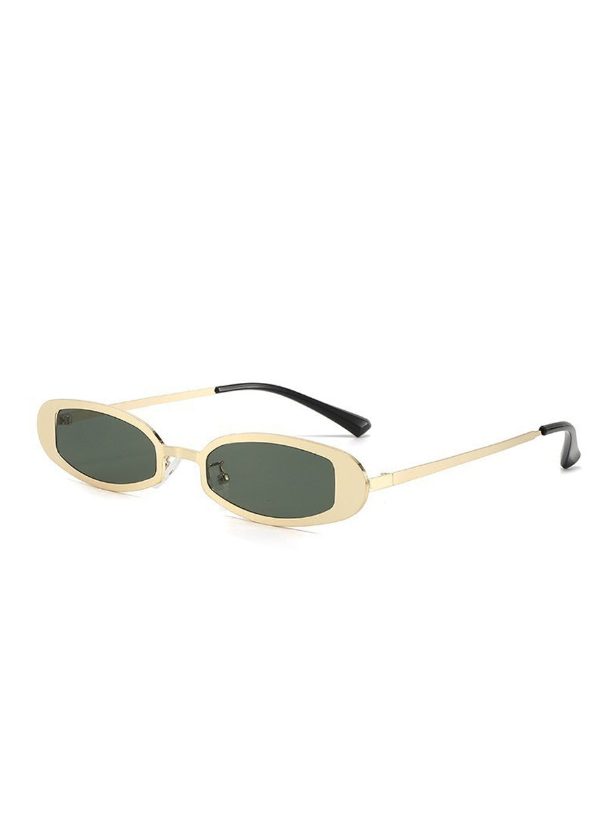 Mara Metal Oval-Framed Sunglasses
