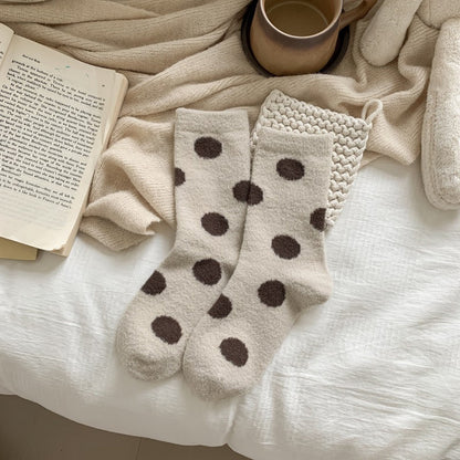 Rufia - Big Polka Dot Plush Warm Socks