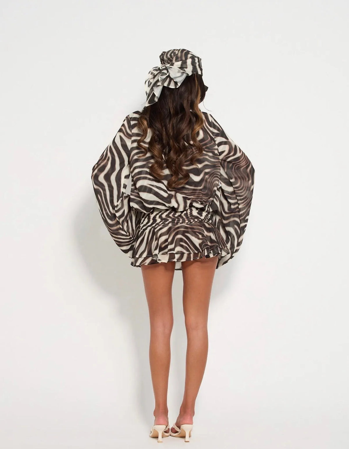 Zebra Mini Dress with Bandana