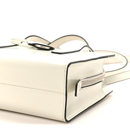 Spazzolato Mini Re-Edition 1995 Double Handle Handbag White