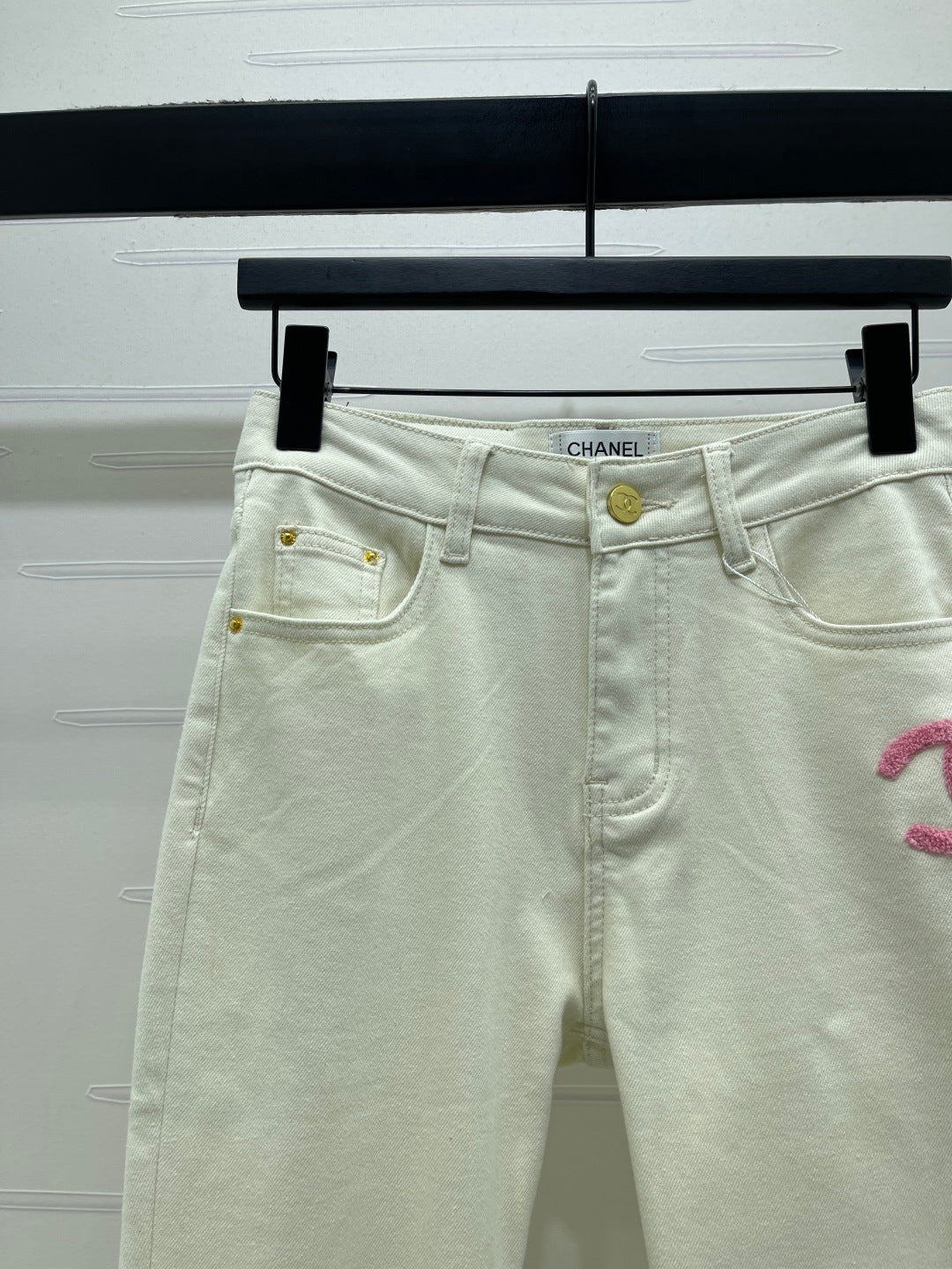 CC Slim-Fit Jeans White Pink Denim 343627