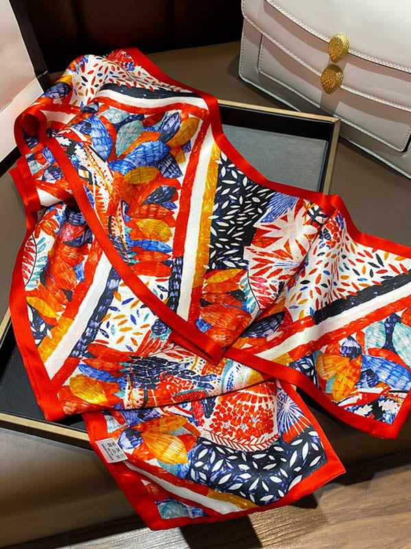Original Contrast Color Printed Imitated Cashmere Scarf