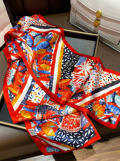 Original Contrast Color Printed Imitated Cashmere Scarf