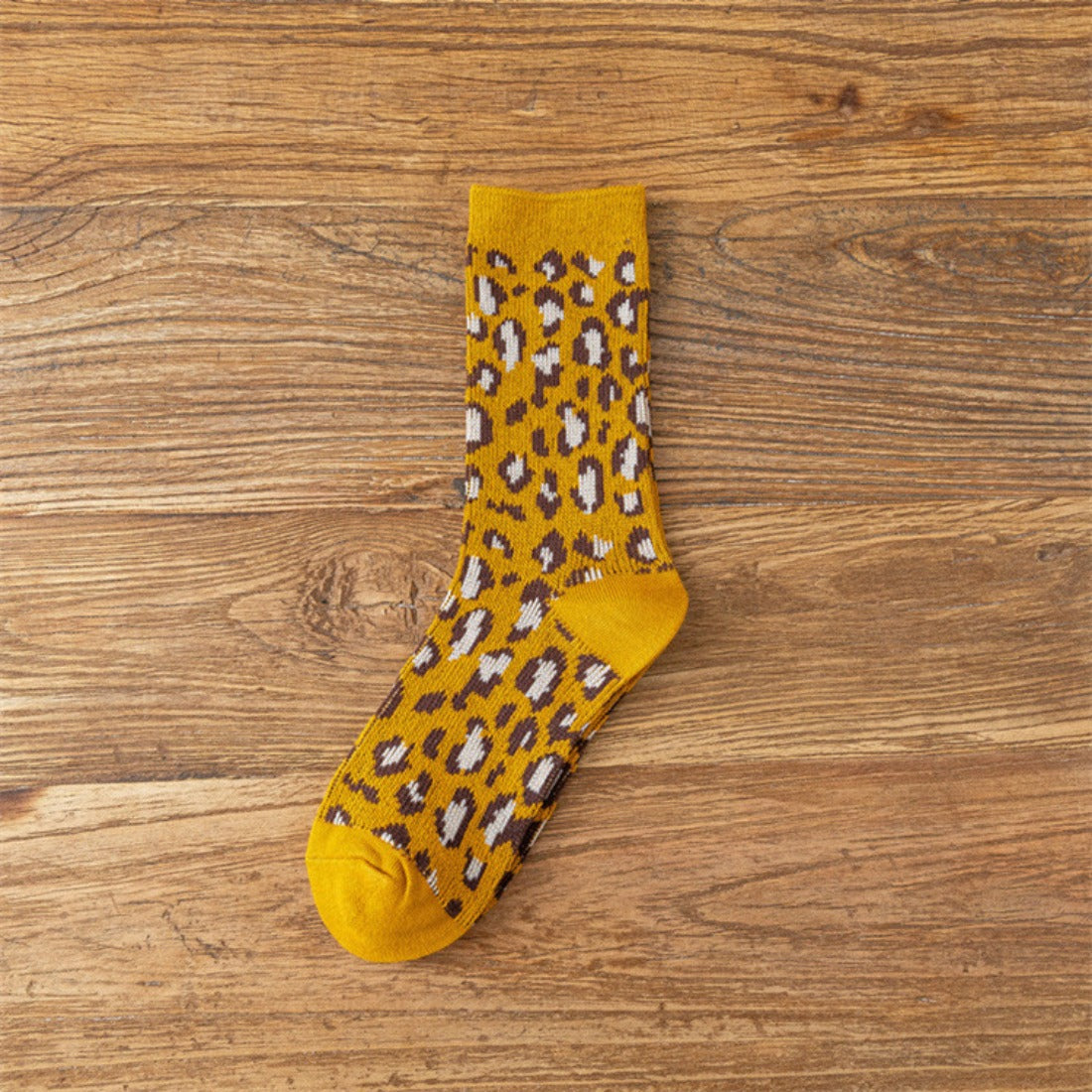 Rufia - Leopard Print Mid-Calf Socks