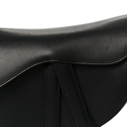 Supple Calfskin Mini Saddle Bag Black