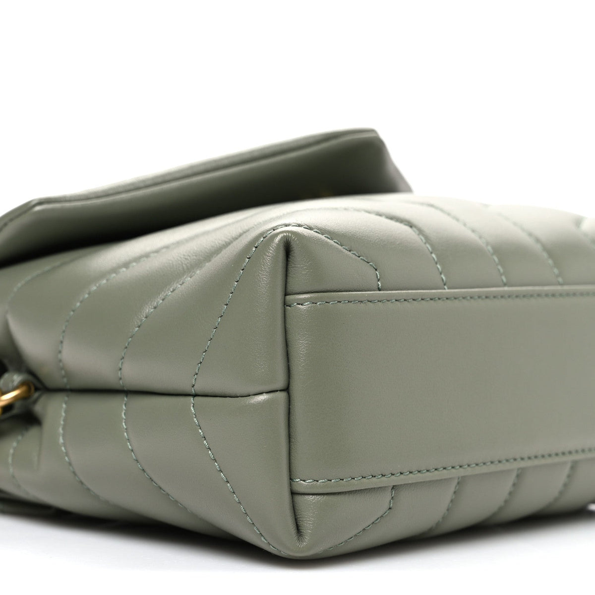 Calfskin Y Quilted Monogram Toy Loulou Crossbody Bag Light Sage