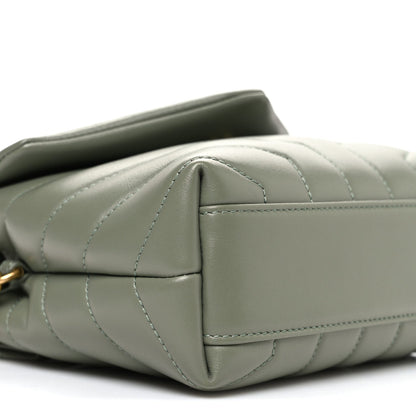 Calfskin Y Quilted Monogram Toy Loulou Crossbody Bag Light Sage