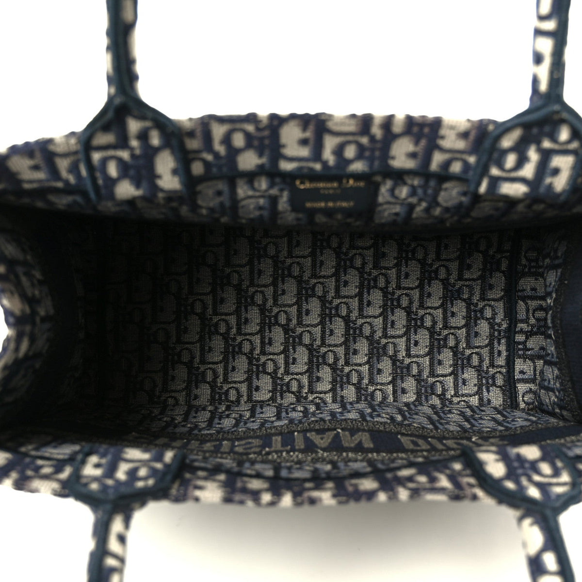 Oblique Medium Book Tote Blue Multicolor
