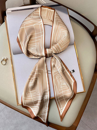 Normcore Geometry Simple Hair Band&Silk Scarf