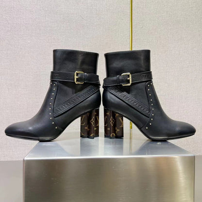 LV 25s Silhouette Ankle Boot 75mm Black Cowhide