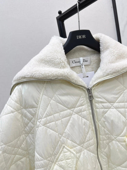 DIOR 25S COTTON JACKET WITH SHEARLING LINING 595