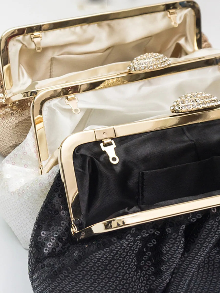 Ivana Fish-Scale Sequin Evening Bag