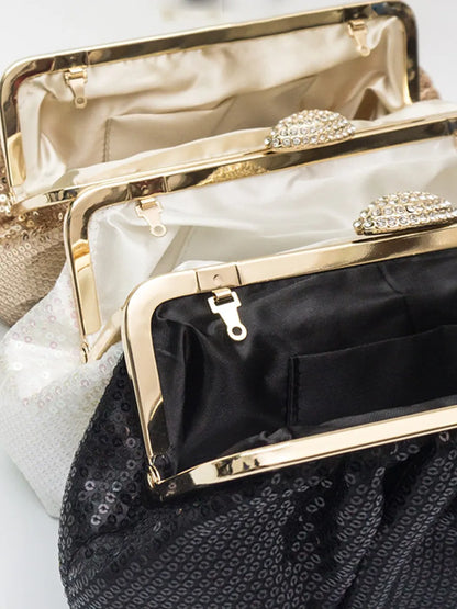 Ivana Fish-Scale Sequin Evening Bag