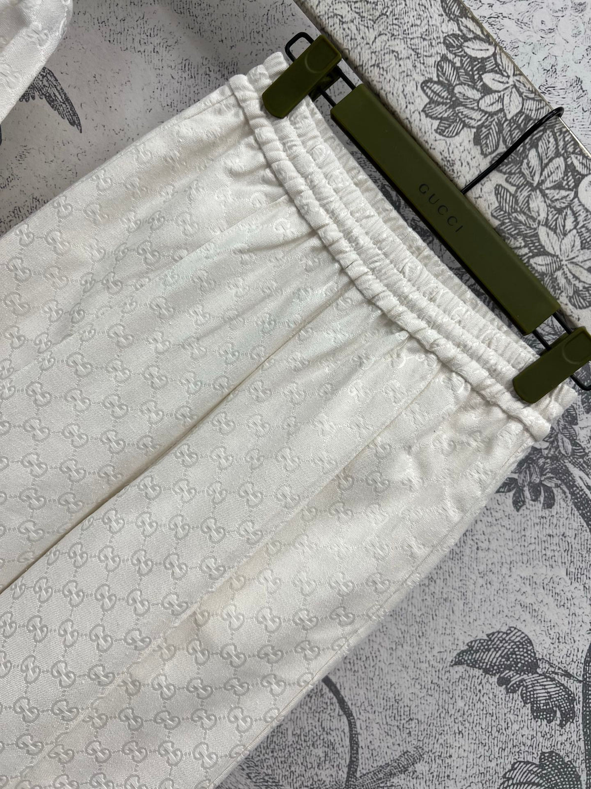 Gucci 25 Double G Denim Suit White Cotton