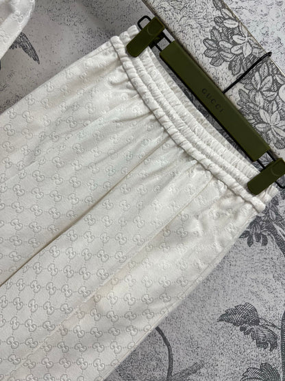 Gucci 25 Double G Denim Suit White Cotton